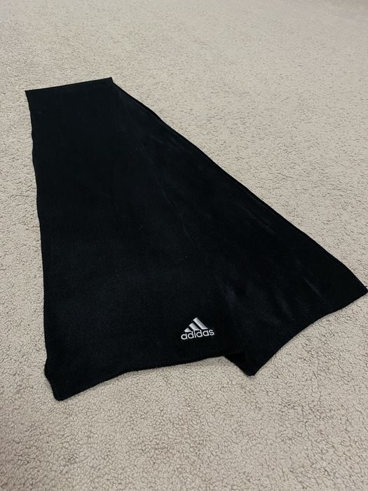 Чорний базовий тонкий шарф adidas вишите лого унісекс casual