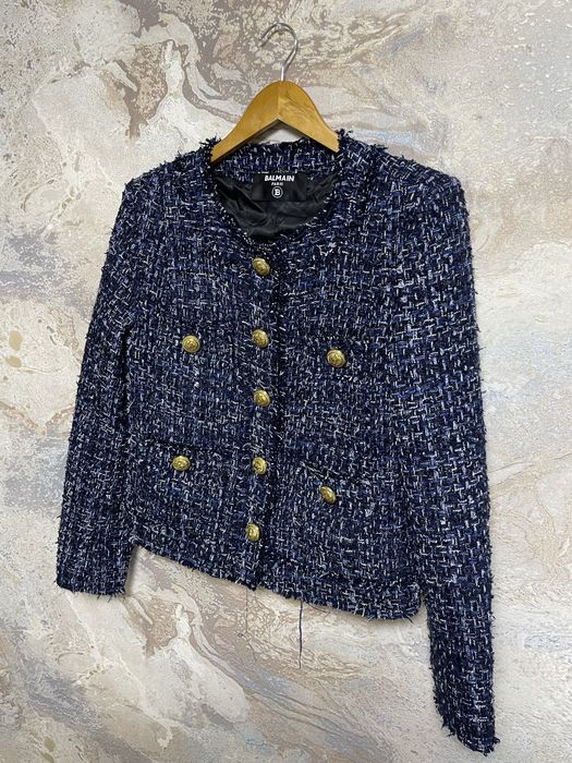 Твидовый пиджак Balmain Chanel Dior Gucci размер М