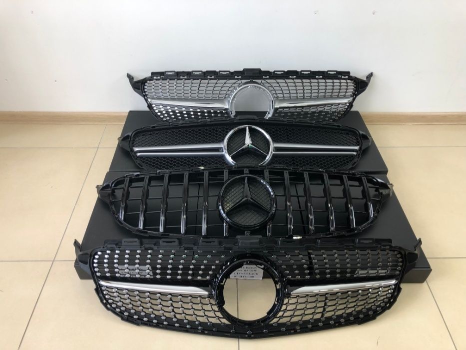 Решетка радиатора на mерседес w205 w212 W213 CLA117 A176 GLA x156 W463