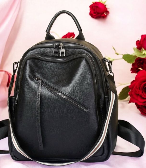 Шкіряний жіночий рюкзак-сумка, Кожаный женский рюкзак