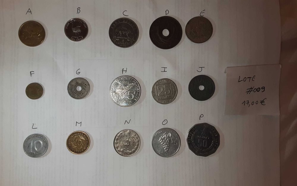 4 lotes de 15 moedas(c)