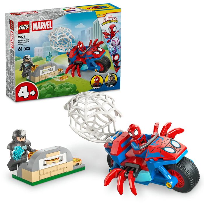 LEGO Marvel Spidey na motocyklu kontra Rhino 11206
