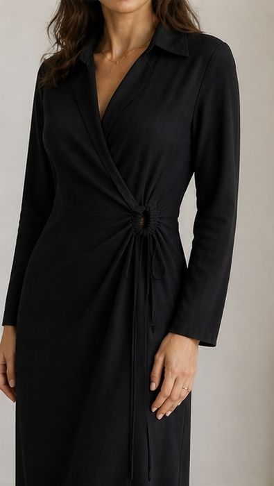 Czarna sukienka midi Mango  M