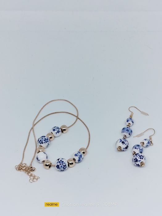 Komplet biżuterii chińska porcelana nowy