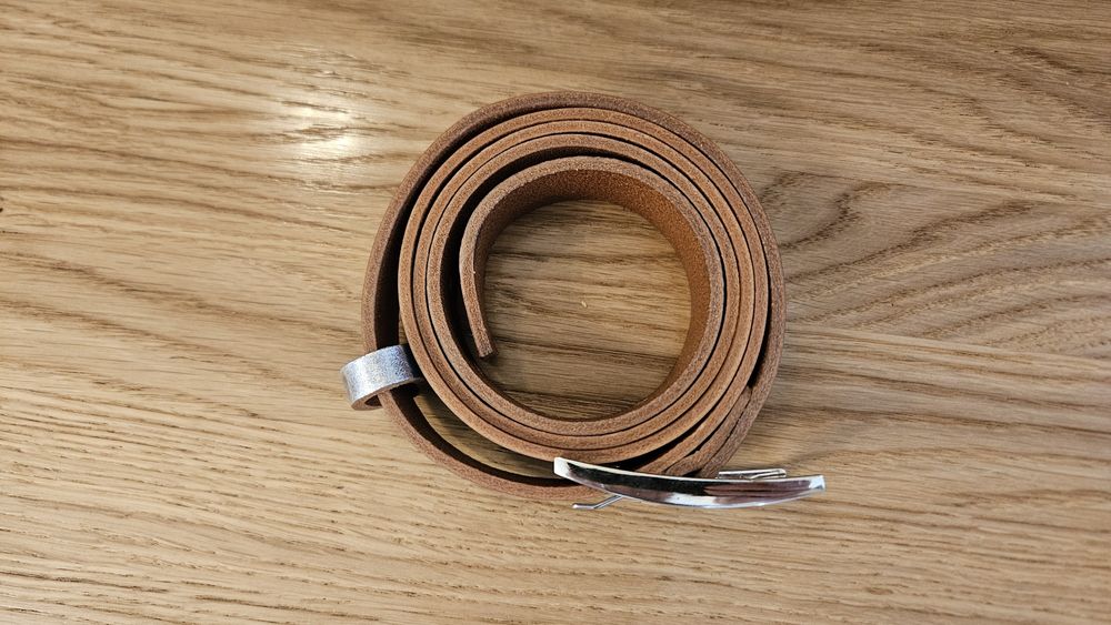 Borubar Skóroszyj - srebrny pasek skórzany