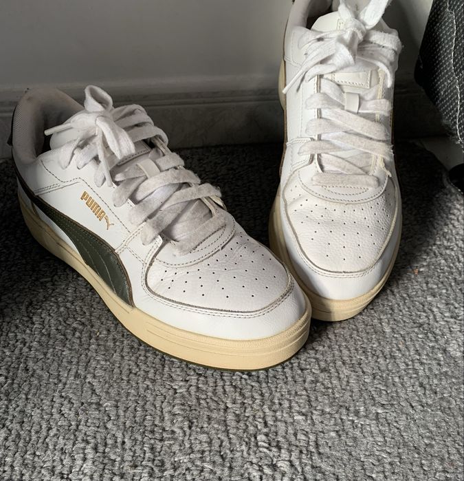 Sapatilhas Puma-Tamanho 44.5-Branco e Castanho-Usados