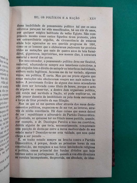Eu, os Políticos e a Nação - Cunha Leal