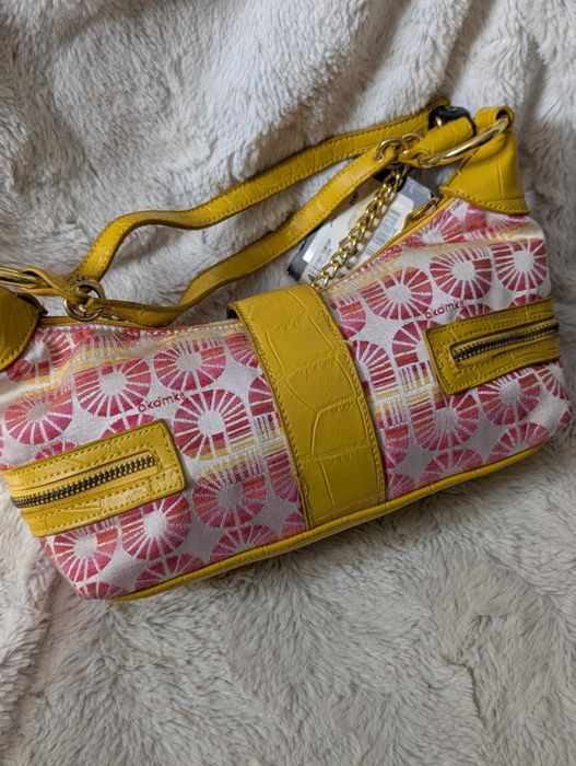 Torebka Akomks Amber Yellow Geometryczna Bagietka y2k