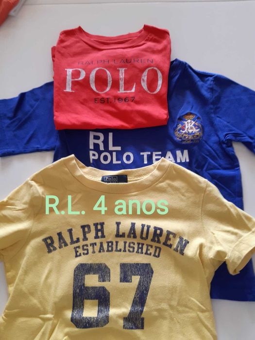 T-shirts, polos e camisas manga curta Ralph Lauren 4anos