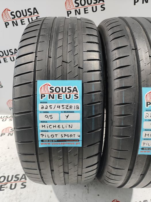 2 pneus semi novos 225/45R18 Michelin - Oferta dos Portes