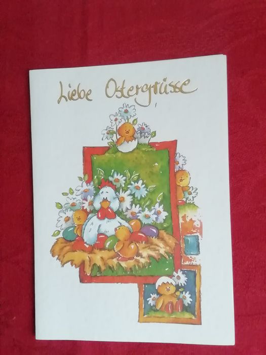 Postal de Páscoa, alemão