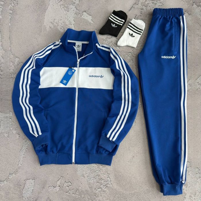 Спортивний костюм Adidas олімпійка+штани, шкарпетки в подарунок | Комплект Адидас мужской, носки в подарок