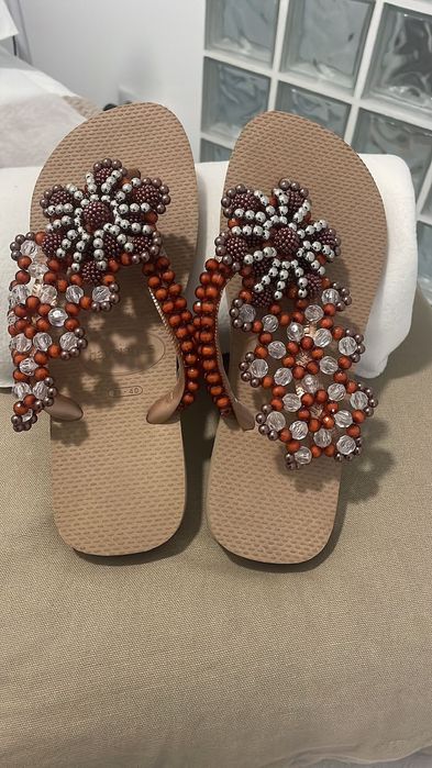 Chinelas trabalhadas varios modelos