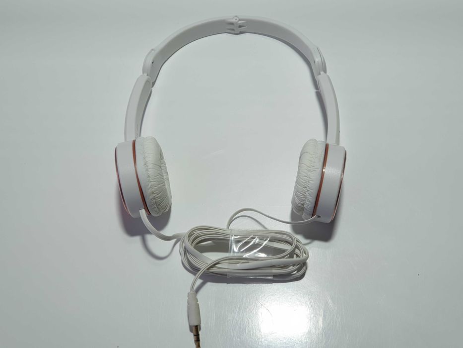 навушники Viido white mini headphones 3.5 mm jack plug foldable