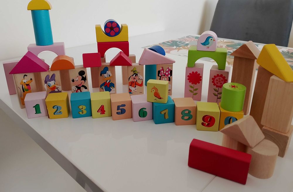 Drewniane klocki Myszka Miki