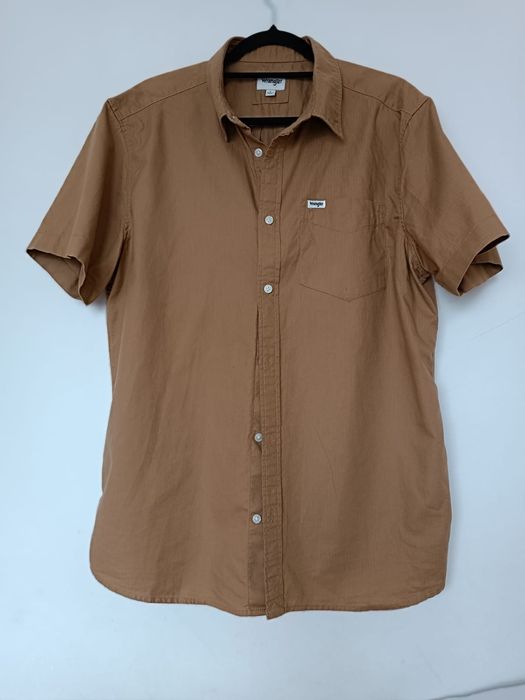 Wrangler koszula bawełniana roz. L jasny brąz nude