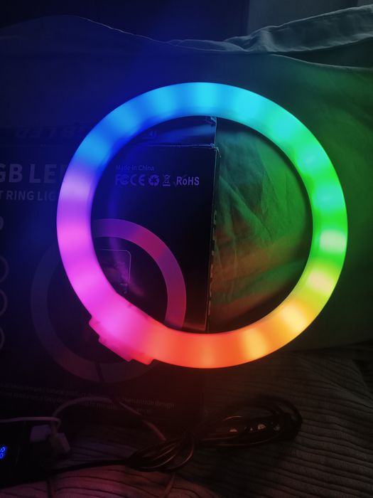 Rgb led soft ring light mj26 кільцева лампа