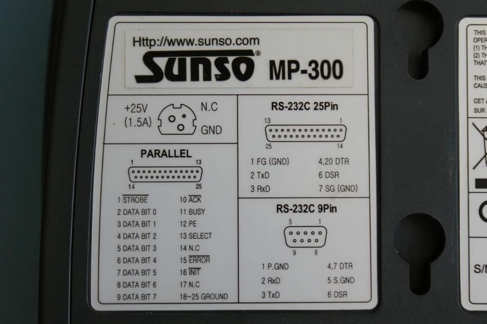 Drukarka paragonowa MP-300 SUNSO - używana, interfejs szeregowy