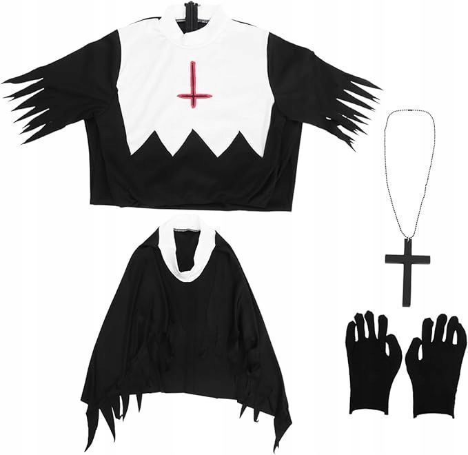 Kostium strój przebranie karnawałowe halloween dla kobiety zakonnica