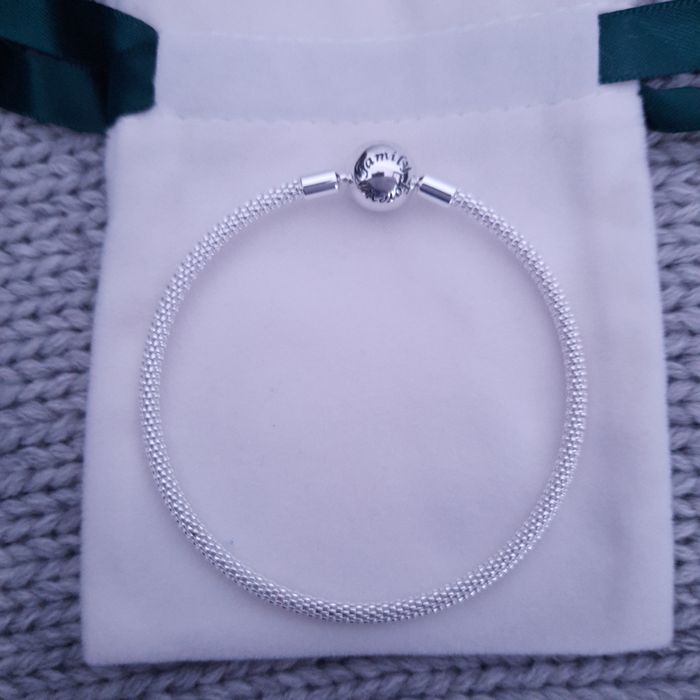 Pulseira prata esterlina "Forever Family/ Forever Love" 17cms