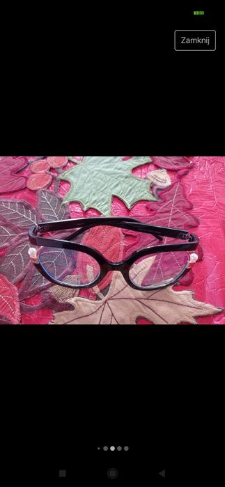 Okulary zerówki z perełkami
