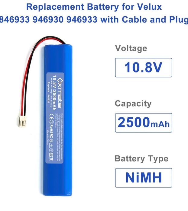 Akumulator do rolet Xmate 10.8 v 2500mAhXmate 10.8 v 2500mAh
