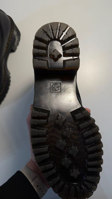 Dr. Martens Shriver HI botki na platformie, rozm. 41 czarne skórzane
