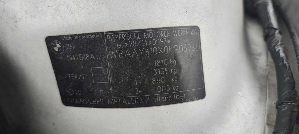 BMW E46 316i 2002 r