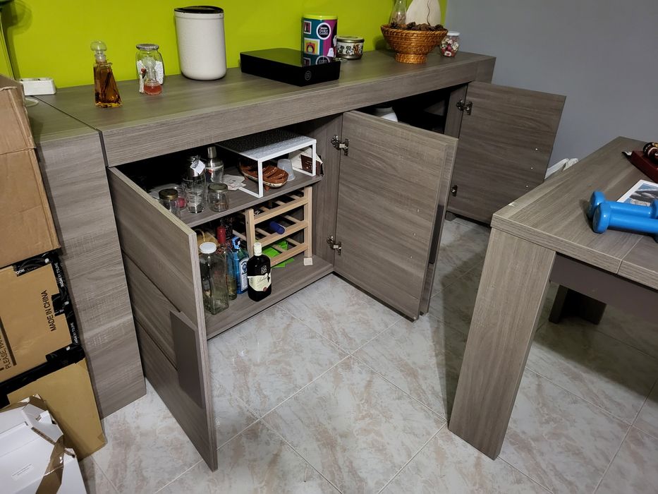 Aparador Conforama Boston Carvalho Cinza