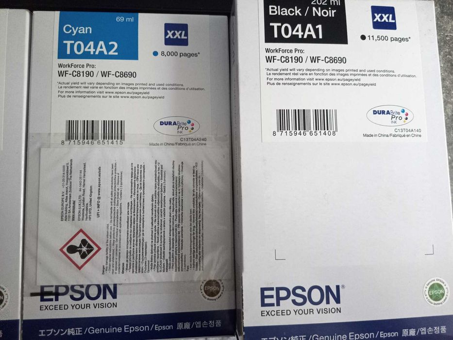 Nowe Tusze Epson WF-C8190 / WF- C8690