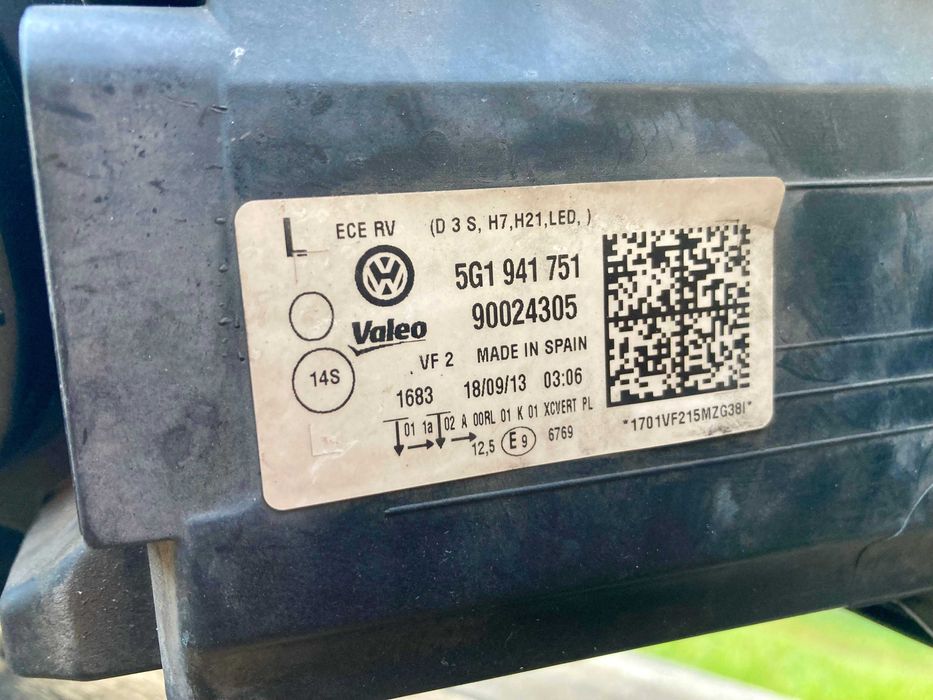 Lampa lewa prawa VW Golf 7 VII led bi-xenon skrętny golf bixenon