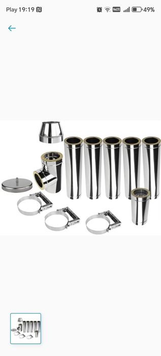 Komin dwuscienny izolowany Kwas Fi100/160