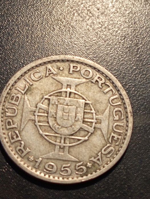 20 escudos - Moçambique 1955	- PRATA - Soberba