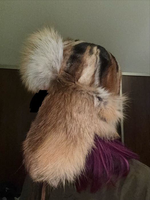 Futrzana czapka z lisa