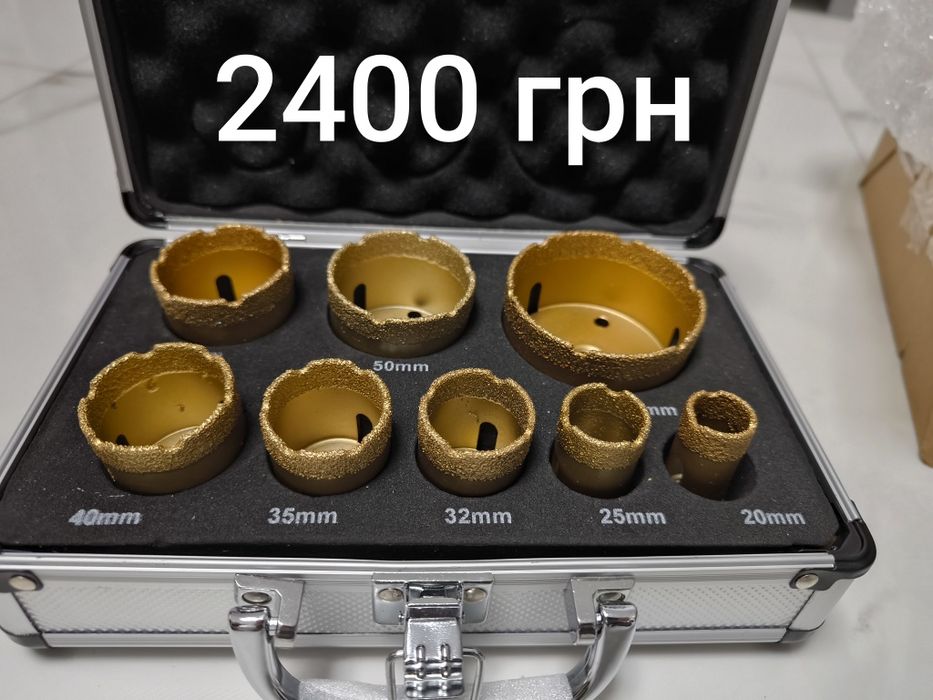 Алмазні коронки 6-68, свердло М14 по плитці, керамограніту, на ушм