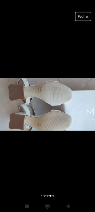 Sandália salto médio, MLV 37, sem uso e confortável