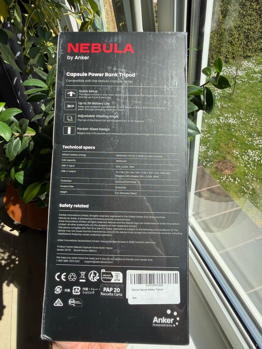 Statyw do rzutnika Nebula Capsule Battery Tripods TOMI-TECH