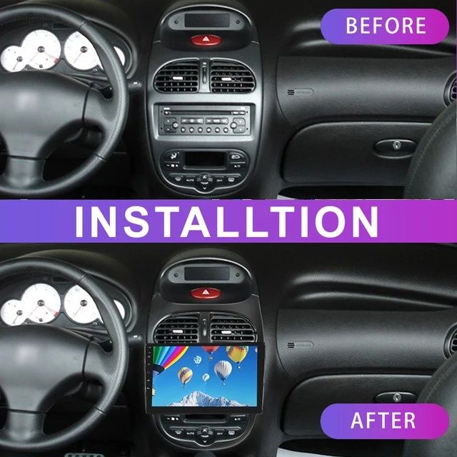 Rádio android 13 Peugeot 206 citroen C2 GPS WiFi RDS Bluetooth NOVO