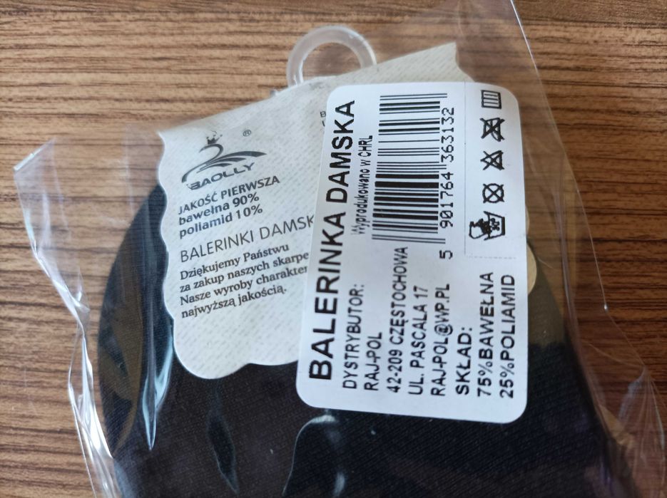 Skarpetki/baleriny zestaw 4sztuki rozm 35-38