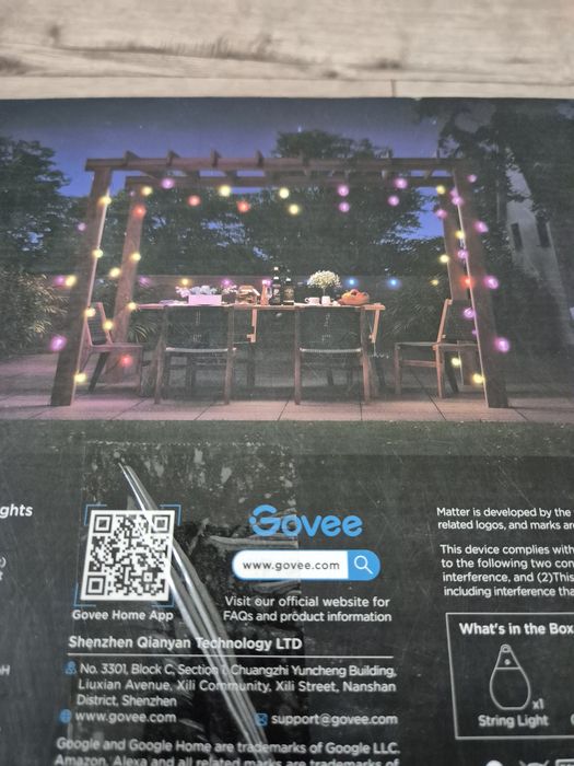 Lampki marki Govee RGB  nowe na dzialke balkon
