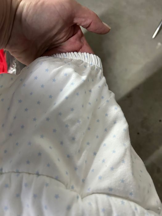 Forra de babycoque (ovo) universal branco e azul