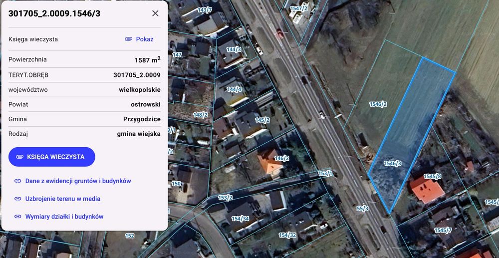 Działka Przygodzice Ul. Wrocławska Budowlano - Usługowa DW490