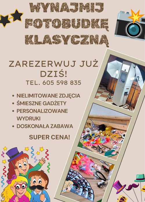 Fotobudka na imprezę! Foto budka *Drink Bar* Poznań Photo4Fun