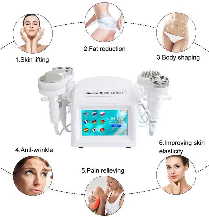 MAQUINA CAVITAÇÃO 80K + 3 MANIPULOS VÁCUO + RADIOFREQUENCIA +  BIO