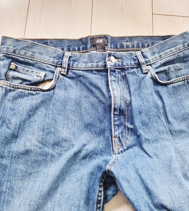 Spodnie jeans h&m slim fit męskie 34