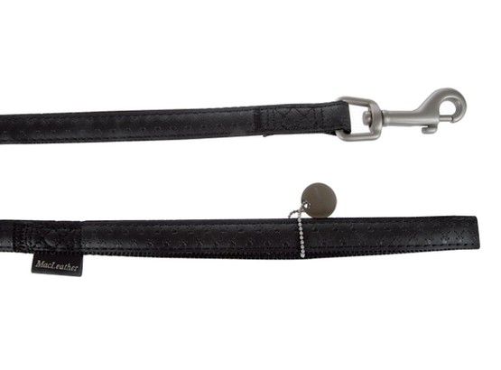 Smycz dla psa ze skóry ekologicznej - Zolux Leather 25mm/120cm Czarna