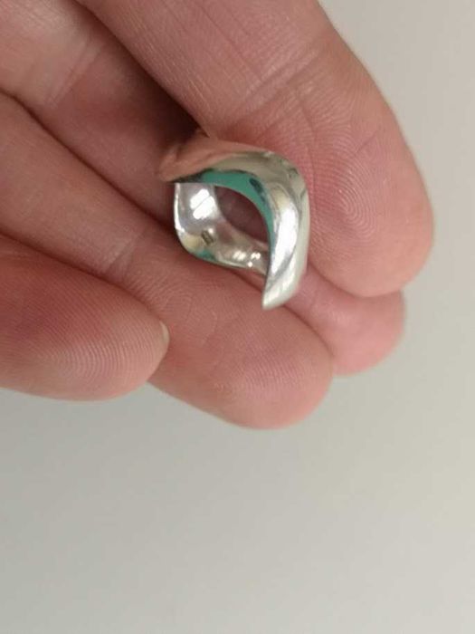 obrączka artystyczna srebro