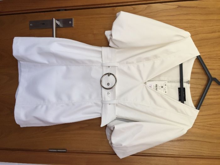 Vestido Branco Polipele Bershka - NOVO