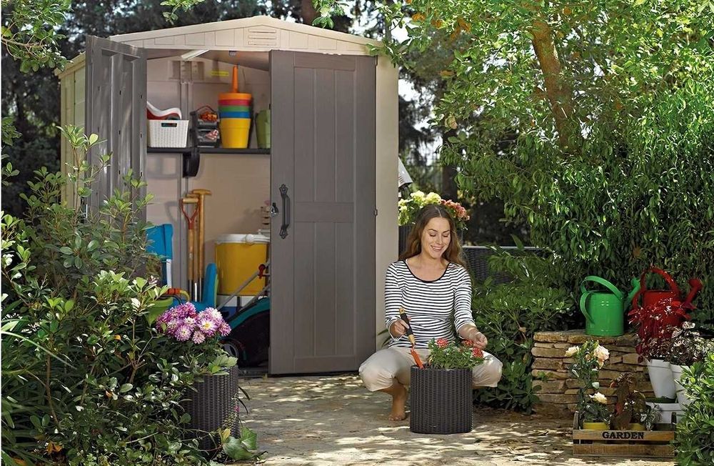 Садовий будинок міні будиночок дачний гараж пластиковий KETER битовка