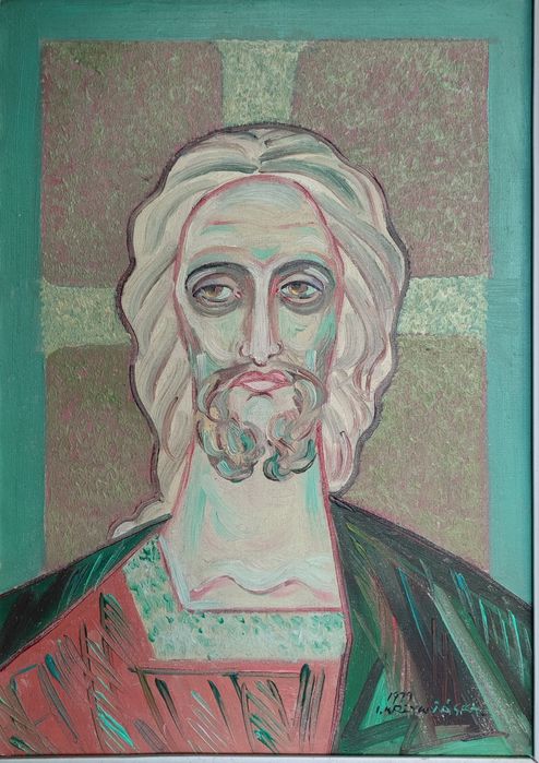 Obraz olejny "Chrystus" Irena Krzywińska 1979